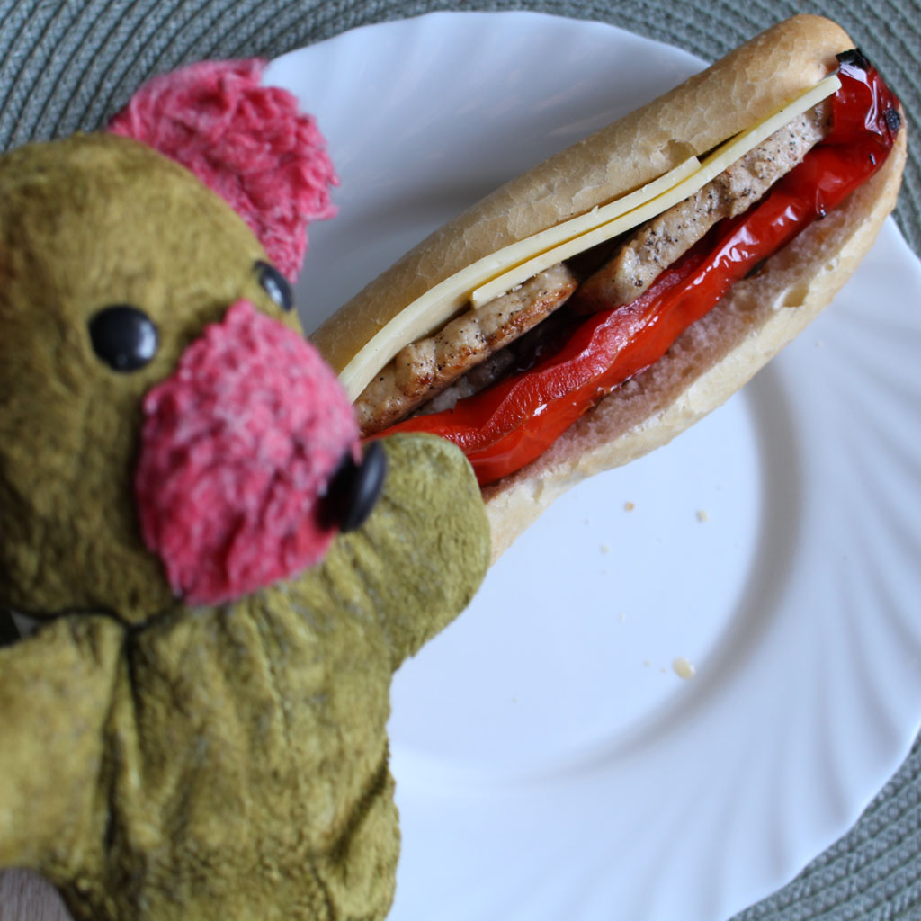  Bocadillos de lomo y pimientos